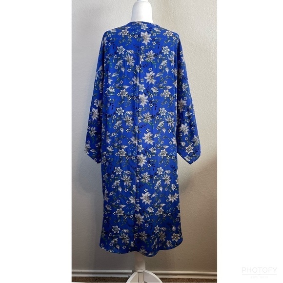 Bobeau Blue Boho Hippie Womens Loose Flowy Draped Cardigan Kimono Size 3X - Picture 4 of 6